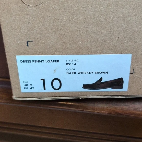 J Crew Factory Men's Penny loafers BS114 Size 10 Whiskey Brown - Picture 12 of 12